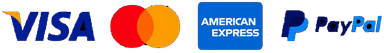 Visa, Mastercard, American Express, PayPal